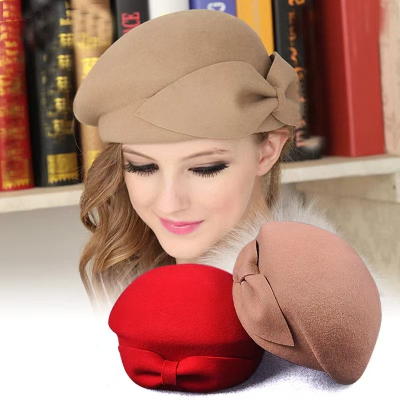Beret French Wool - wool Vintage Warm Wool Winter Beret