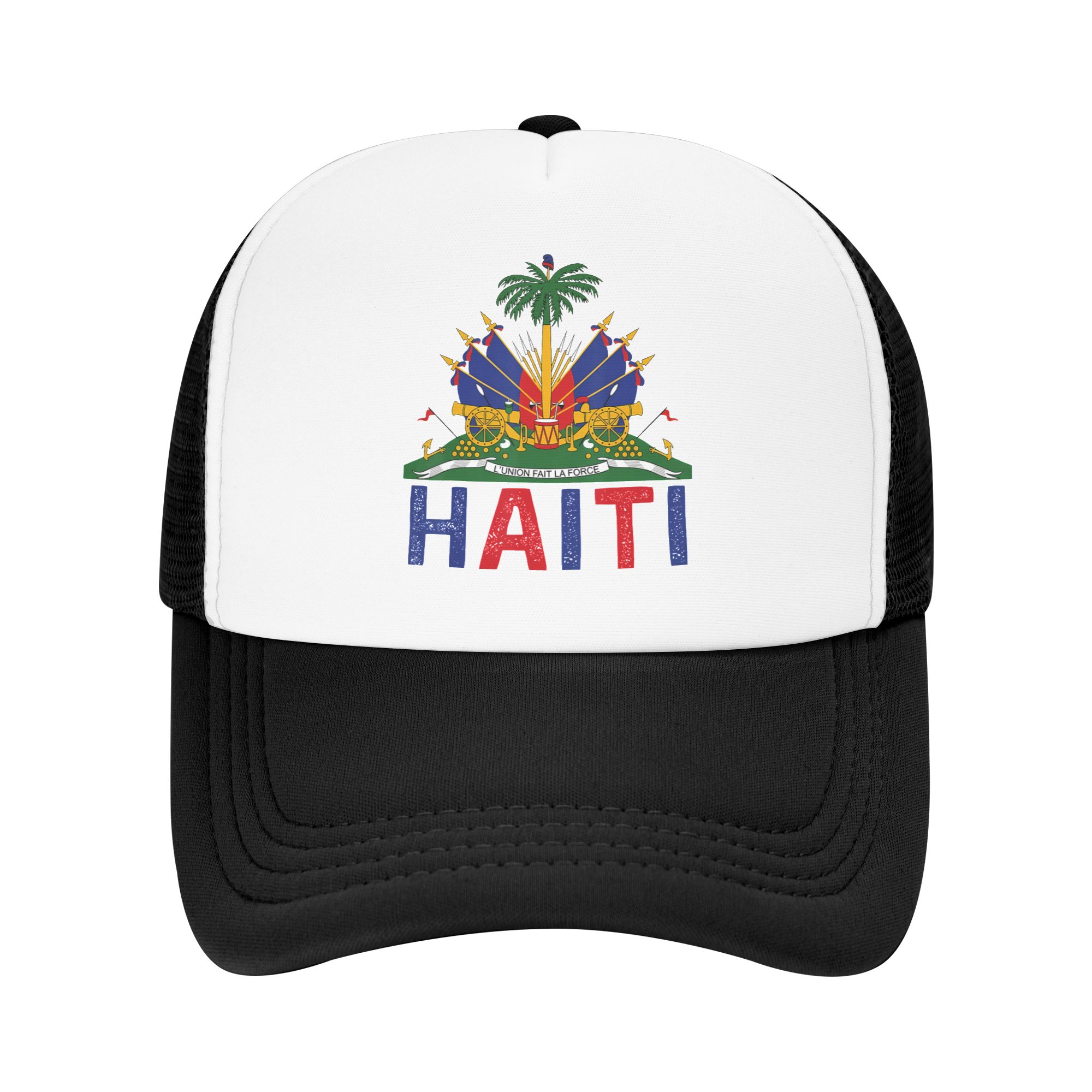 Trucker Cap Mesh - Unisex Happy Haiti Haitian Flag Day