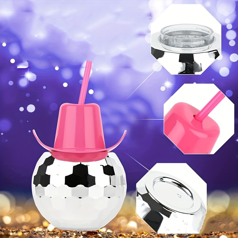 Disco Ball Cowboy Hat Tumbler  - Cowboy Hat Straw review and price