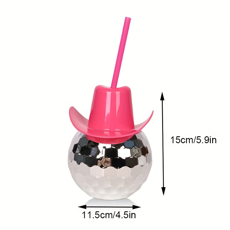 Disco Ball Cowboy Hat Tumbler  - Cowboy Hat Straw review and price