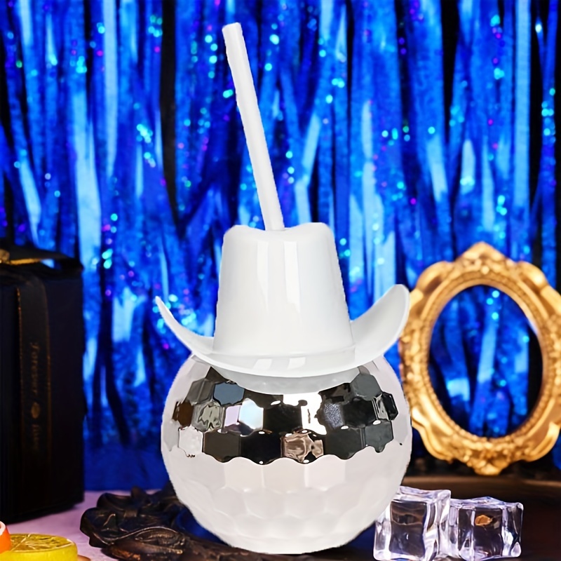 Disco Ball Cowboy Hat Tumbler  - Cowboy Hat Straw review and price