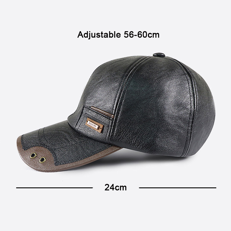 Retro PU Leather Baseball Cap  - Baseball Cap Structured review and price