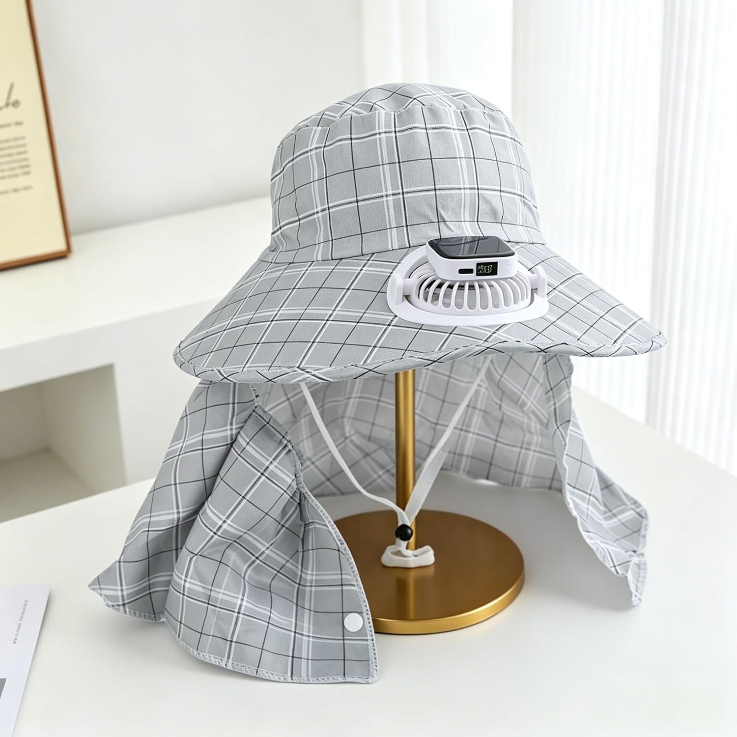 1PC Solar Power Neck Guard Fan - Visor Sun Hat review and price