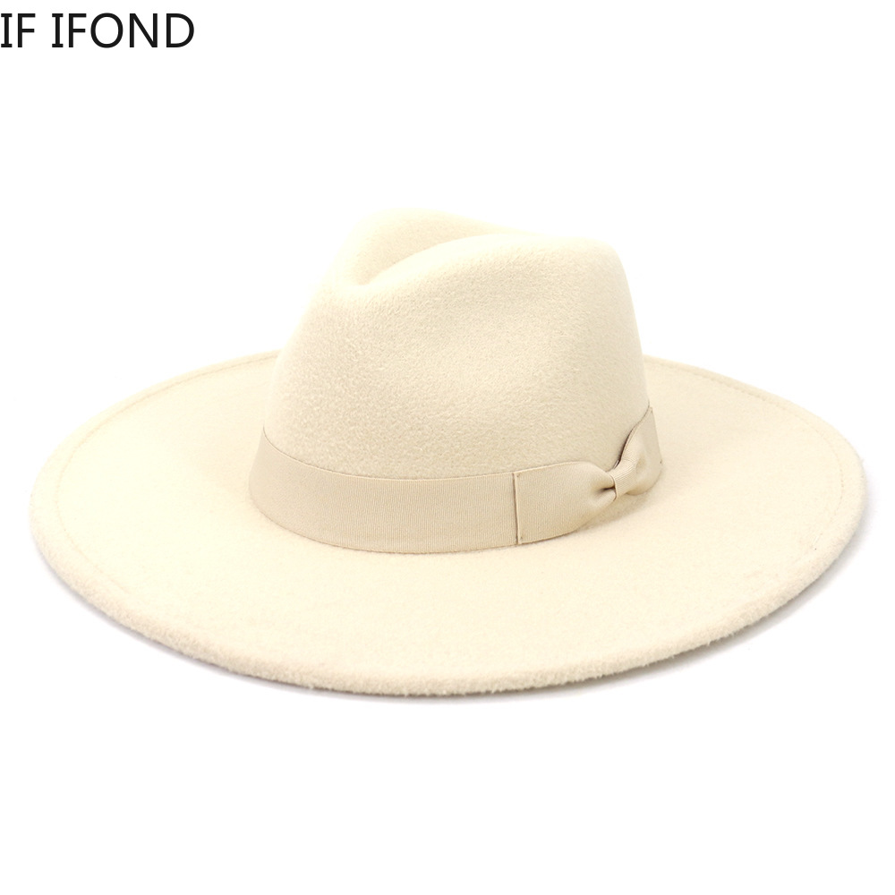 Big Wide Brim Women Hats 2021  - Fedora Hat Wool review and price