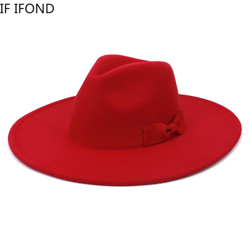 Big Wide Brim Women Hats 2021  - Fedora Hat Wool review and price
