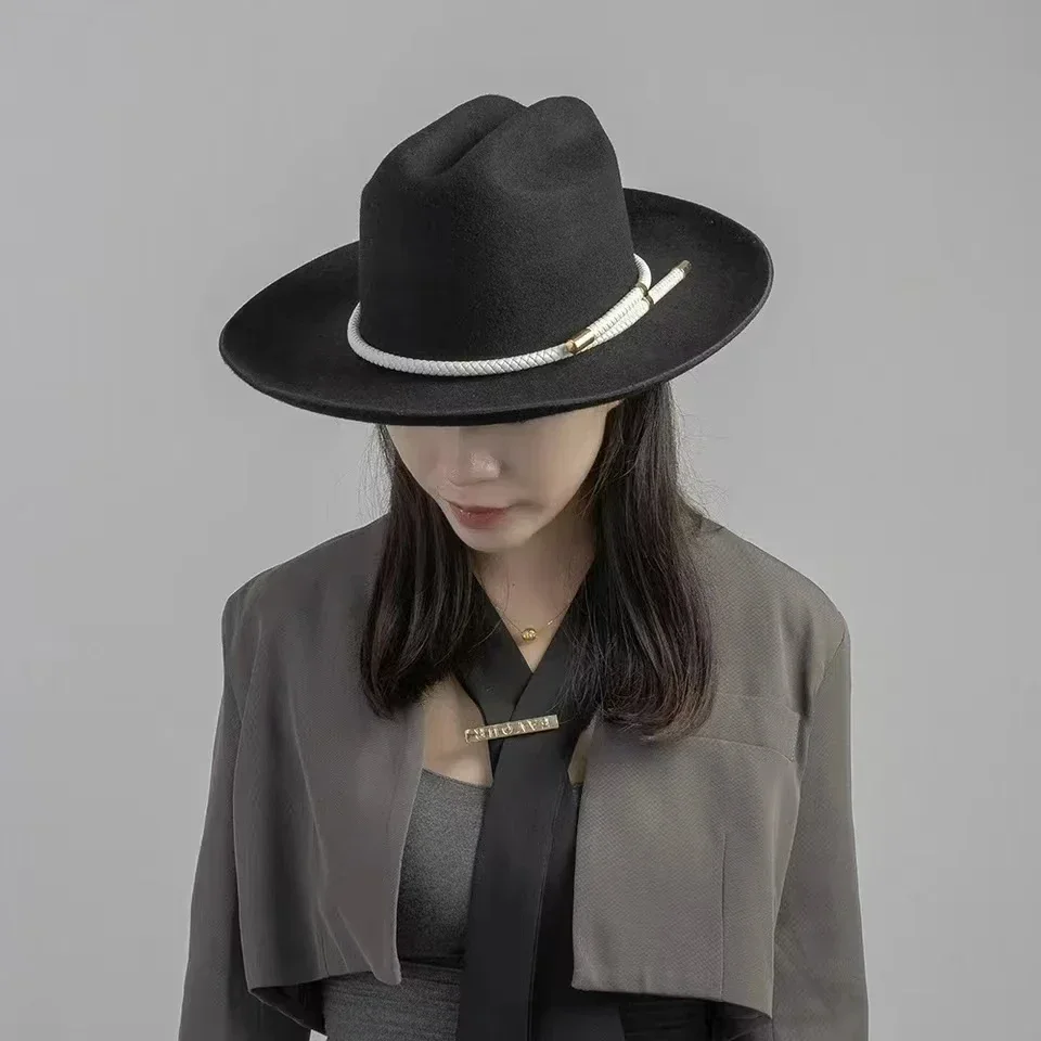2025  New retro ins chic winte - Fedora Hat Wool review and price