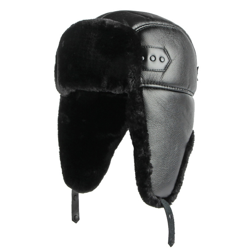 HT4002 New PU Leather Russian  - Trapper Hat Ear Flap review and price