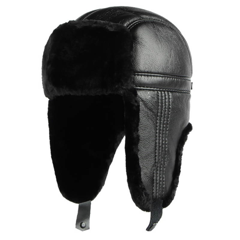 HT4002 New PU Leather Russian  - Trapper Hat Ear Flap review and price