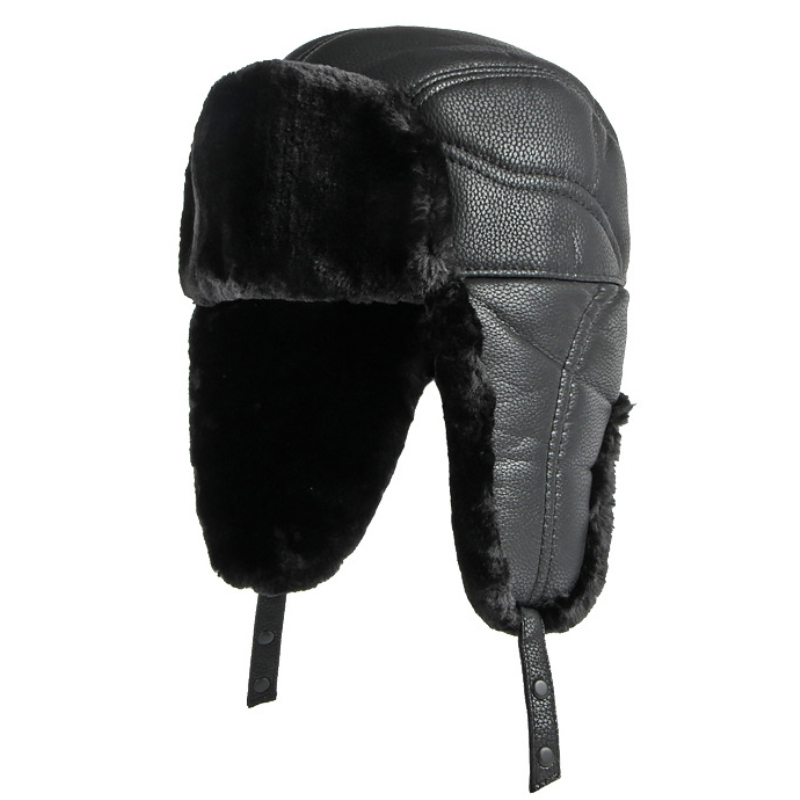 HT4002 New PU Leather Russian  - Trapper Hat Ear Flap review and price