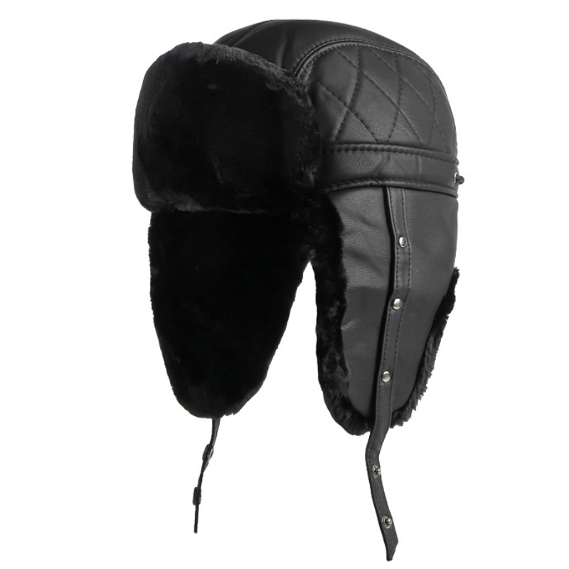 HT4002 New PU Leather Russian  - Trapper Hat Ear Flap review and price