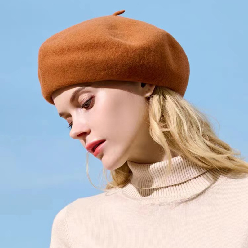 Simple Autumn Winter Hat 100%  - Beret French Wool review and price