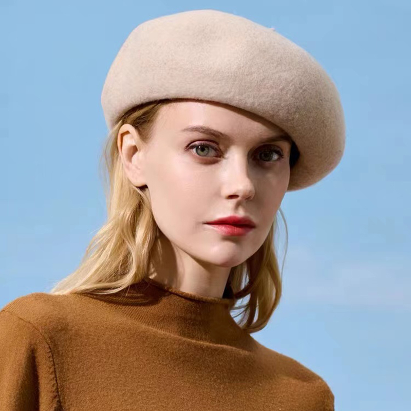 Simple Autumn Winter Hat 100%  - Beret French Wool review and price
