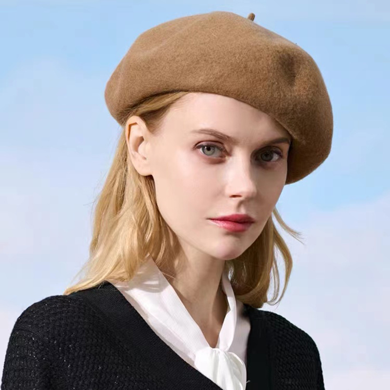 Simple Autumn Winter Hat 100%  - Beret French Wool review and price