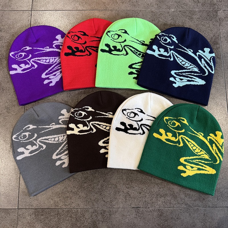 Tree Frog Print Beanie Men Wom - Beanie Cuffed Knit review and price