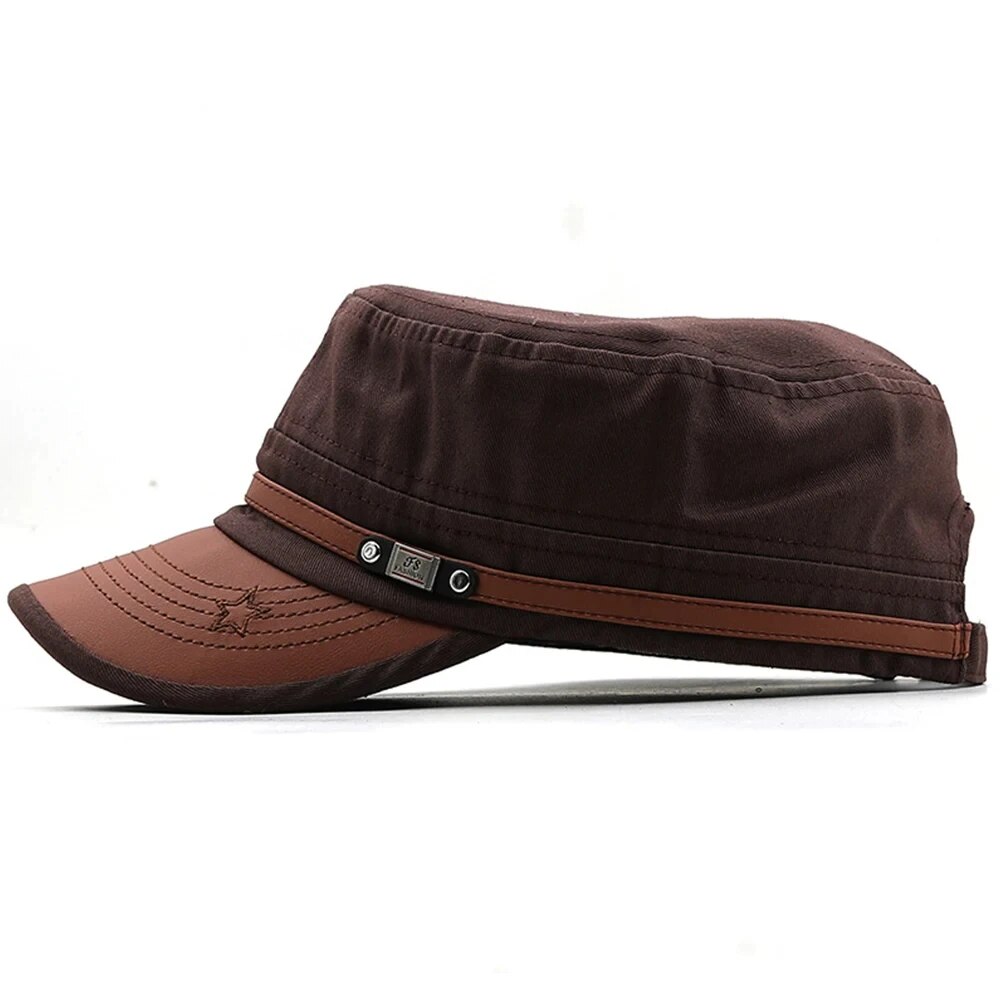 Casual Cadet Hat Man Flat Top  - Dad Hat Cotton review and price