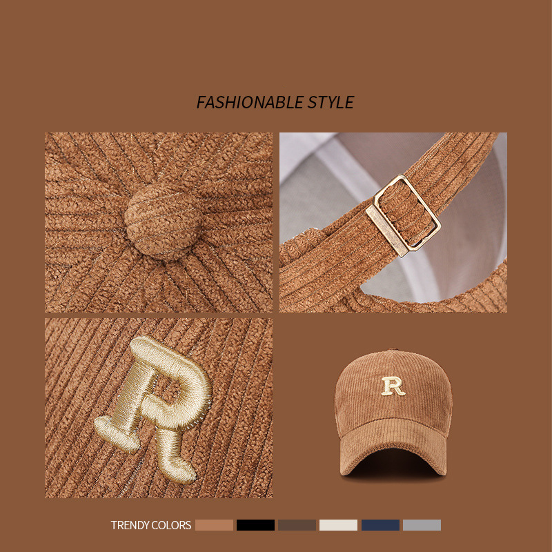 Corduroy Baseball Cap with 3D  - Baseball Cap Structured review and price