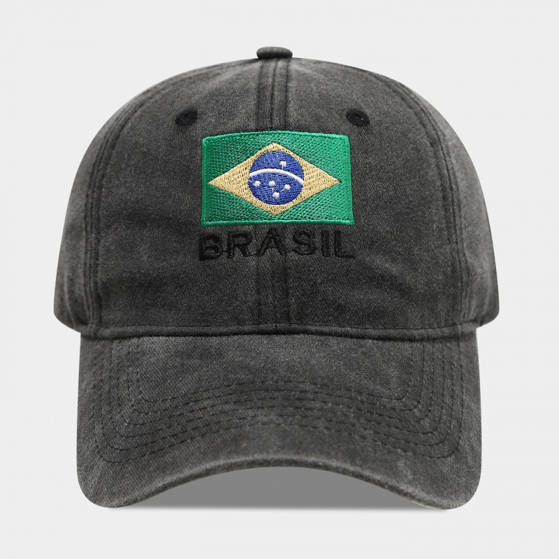 Vintage Brazil Flag BRASIL Let - Dad Hat Cotton review and price