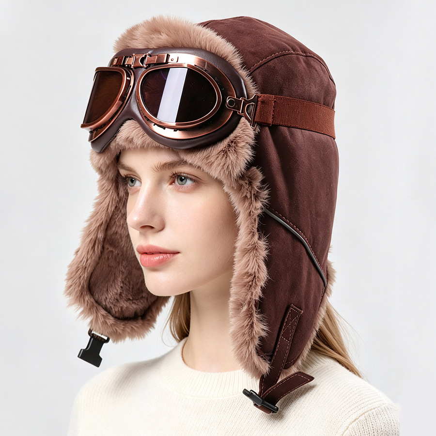 Vintage Aviator Hat with Goggl - Winter Trapper Hat review and price